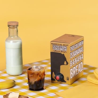 Wandering Bear Straight Black Organic Cold Brew Coffee On Tap 96 oz