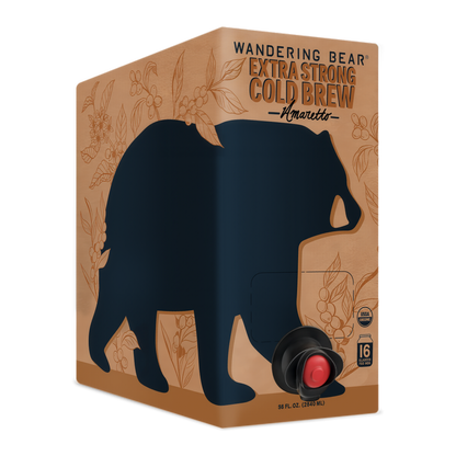 Wandering Bear Straight Black Organic Cold Brew Coffee On Tap 96 oz